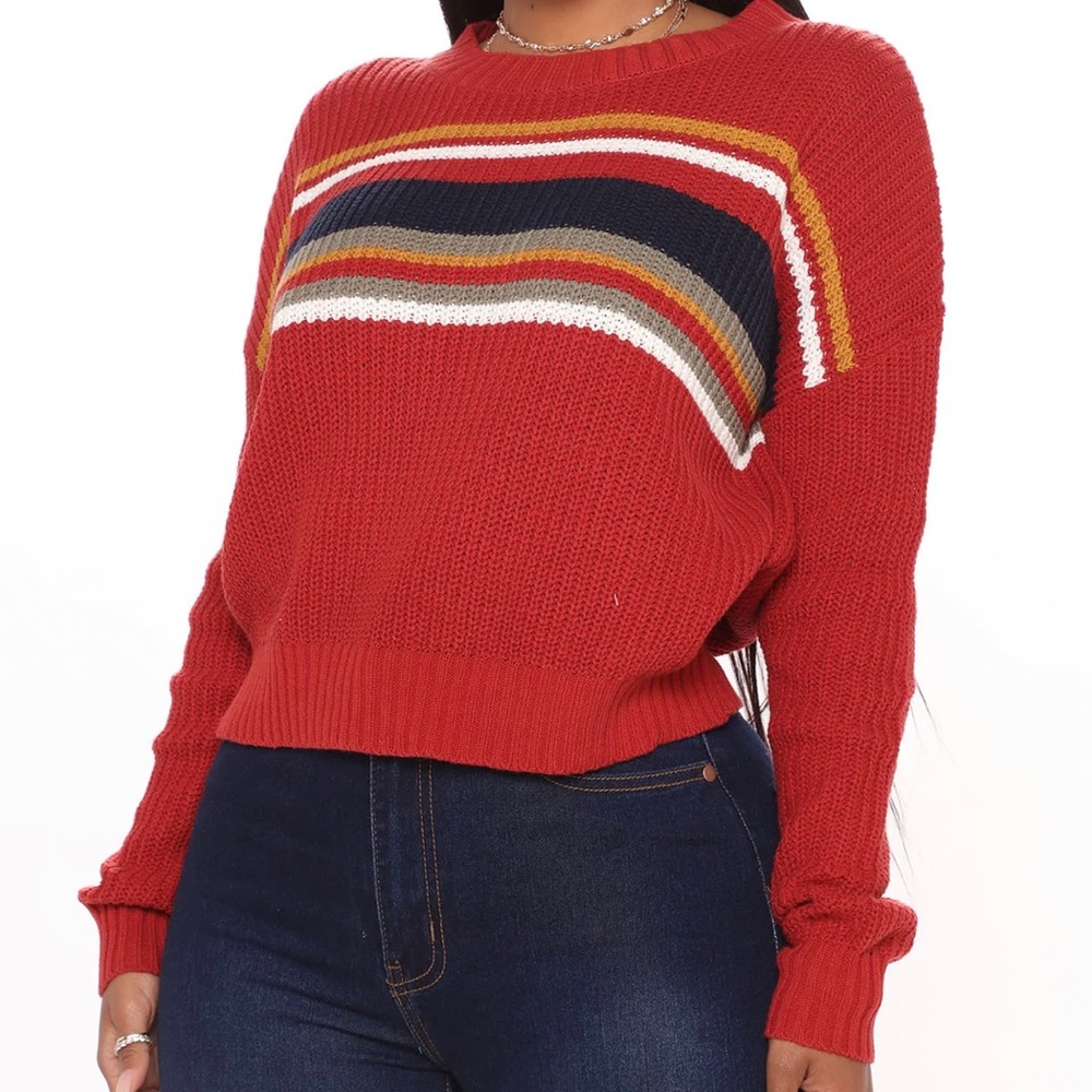 Ambiance Apparel Women’s Sweater Size M with Multicolored Stripes